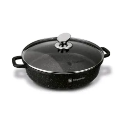 Patelnia głęboka z krótkimi uchwytami KONIGHOFFER Pollo Black 28 cm