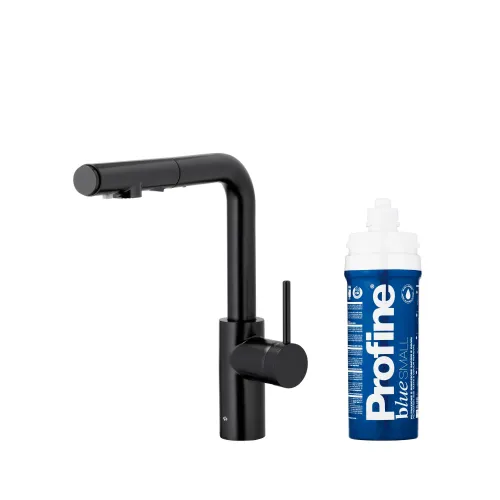 Bateria KFA Armatura Duero Pure Basic Pull-Out 6623-113-81 Czarny Stal szlachetna