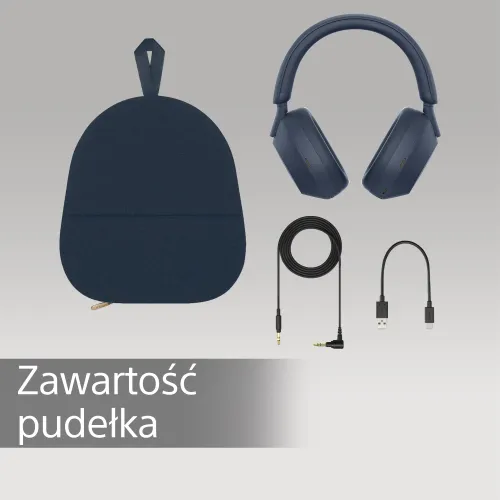 Słuchawki bezprzewodowe Sony WH-1000XM5 ANC Nauszne- Bluetooth 5.2 Niebieski