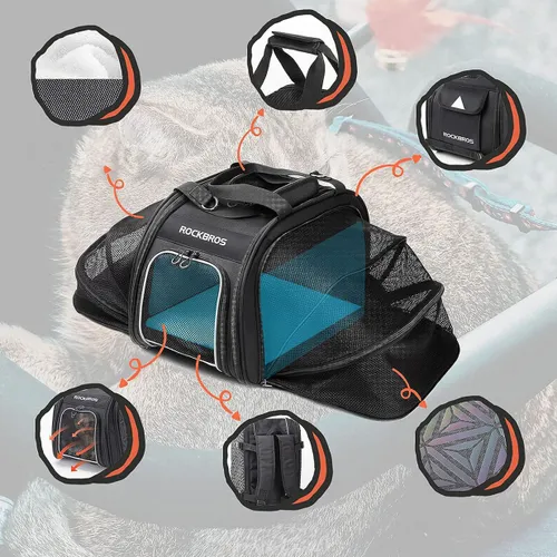Torba rowerowa na bagażnik transportowa dla zwierząt Rockbros 30140028 25 l black