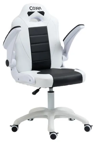 Fotel COBRA Junior Pro Biało-czarny