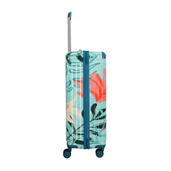 Walizka twarda duża Travelite Cruise L Print - turquoise lily