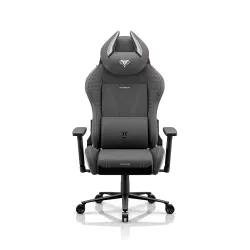 Fotel Diablo Chairs X-Horn 2.0 Normal Size Rainbow Grey Gamingowy do 140kg Tkanina Szary