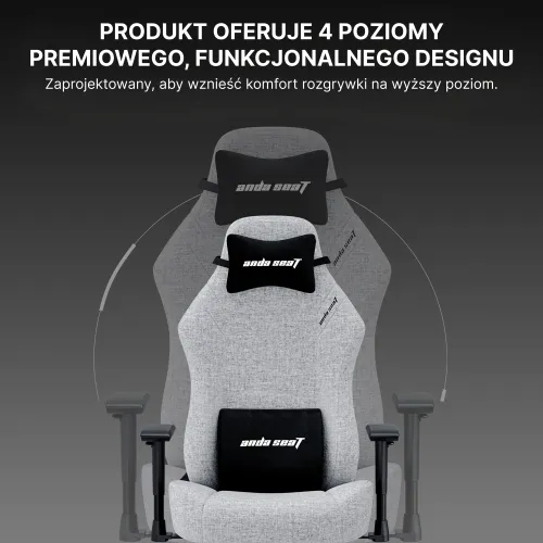 Fotel Anda Seat Luna L Pink Fabric Gamingowy do 100kg Tkanina Różowy