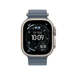 Apple Watch Ultra 3 GPS + Cellular koperta z natural tytanu Szary 49mm Pasek Ocean Granatowy