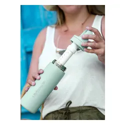 Butelka z filtrem Lifestraw Go 2.0 Stainless Steel Water Filter Bottle 18 oz (532 ml) - seafoam