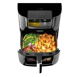 Air fryer Raven Frytkownica niskotłuszczowa EFN011 z funkcją mgiełki wodnej i olejowej 1800W 7l 8 programów automatycznych