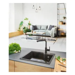 Bateria Franke Urban 2.0 L pull-out Onyx Mosiądz