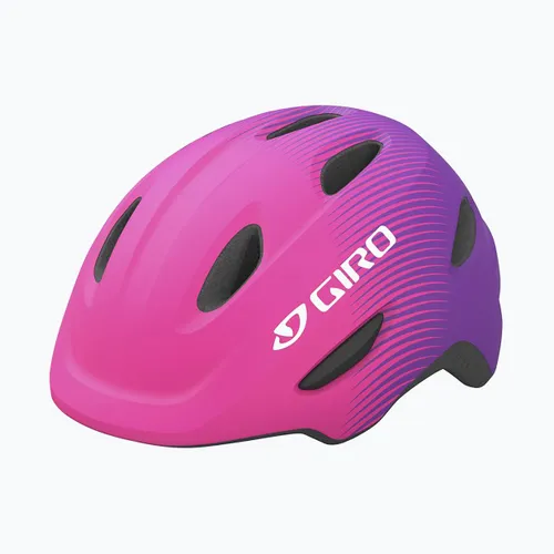 Kask rowerowy dziecięcy Giro Scamp Jr matte pink/purple fade