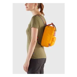 Fjallraven Kanken Gökkuşağı Mini sıcak sarı sırt çantası / gökkuşağı deseni