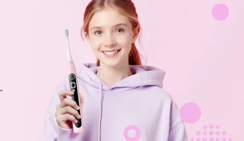 Szczoteczka soniczna OCLEAN X Kids S Różowy + etui