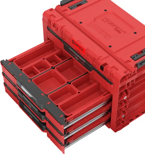 Skrzynka narzędziowa QBRICK System Prime Drawer 4 Toolbox Expert Red Ultra HD Custom