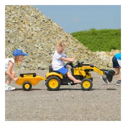 Falk Traktor Na Pedały Koparka Komatsu Z Przyczepą I Łyżką 2-5 Lat