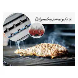 Grill gazowy BROIL KING Crown 480 Shadow Satyna 11.4 kW 65 x 44 cm