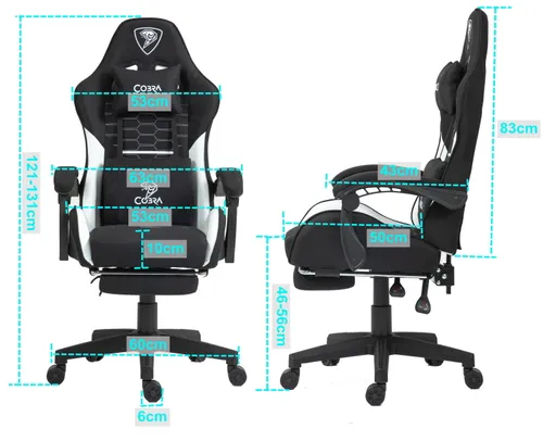 Fotel COBRA Player 4.0 CRF40 Czarny