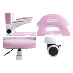 Fotel COBRA Junior Pro CRF2304 7.1T Różowo-biały