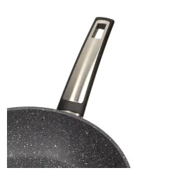 TESCOMA i-Premium Stone głęboka 28 cm szara - patelnia nieprzywierająca mineralna