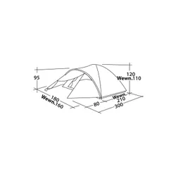 Namiot 3-osobowy Easy Camp Quasar 300 - rustic green