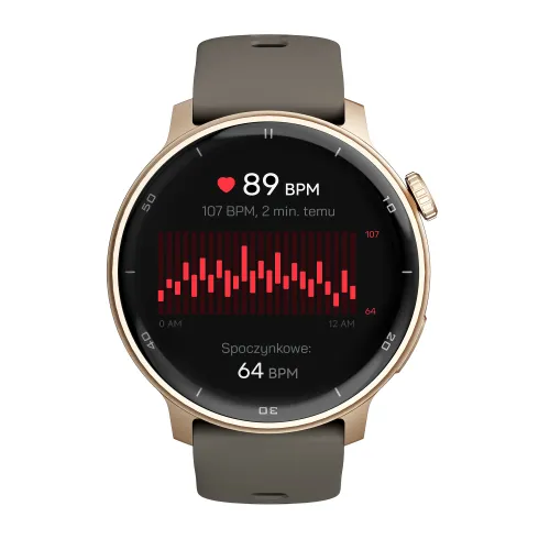 Smartwatch STELIO Activ Funkcje AI 46mm GPS Złoty