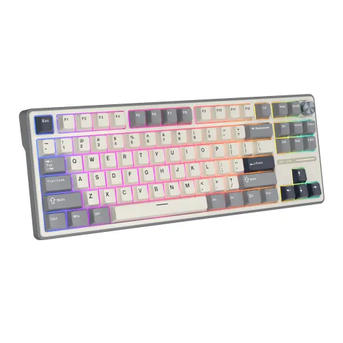 Klawiatura mechaniczna Royal Kludge RK-R87 Pro Half Grey Creamy Switch Biało-Szary