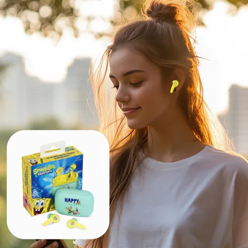 Słuchawki dokanałowe OTL SpongeBob SquarePants Turkusowo-żółty
