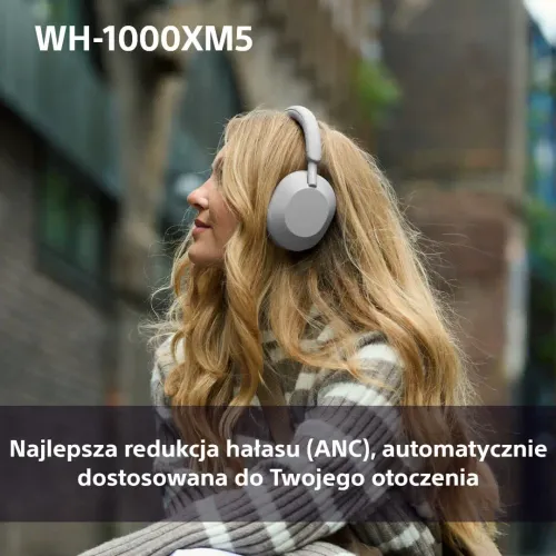 Słuchawki bezprzewodowe Sony WH-1000XM5 ANC Nauszne Bluetooth 5.2 Smoky Pink