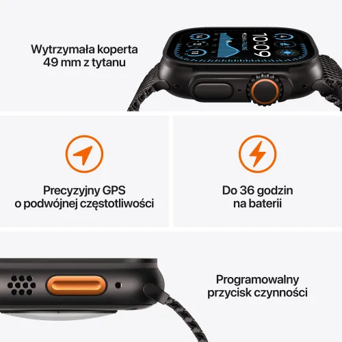 Apple Watch Ultra 2 GPS + Cellular Koperta z tytanu 49mm Bransoleta mediolańska z tytanu Rozmiar L