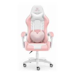 Fotel gamingowy HELL'S CHAIR Rainbow 2.0 Różowo-Biały