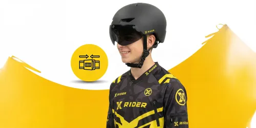 Kask XRIDER XRIH008M Inteligentny Czarny Miejski z lampką i kierunkowskazami (rozmiar M)