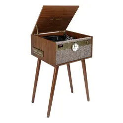 Gramofon Victrola Century Signature+ 6-in-1 VTA-835SB-WLN-INT Manualny Napęd paskowy Bluetooth CD Kaseta Orzech