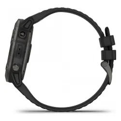 Smartwatch Garmin Fenix 6X Pro Solar tytanowo-szary z powłoką DLC i czarnym paskiem (010-02157-21)