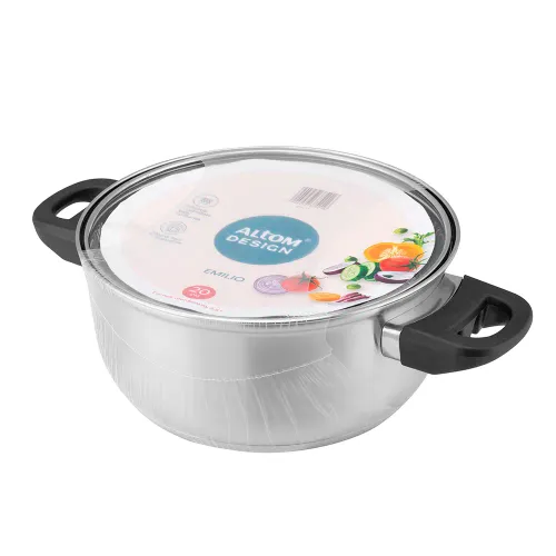 Garnek ze stali nierdzewnej z pokrywką EMILIO 2,5 l