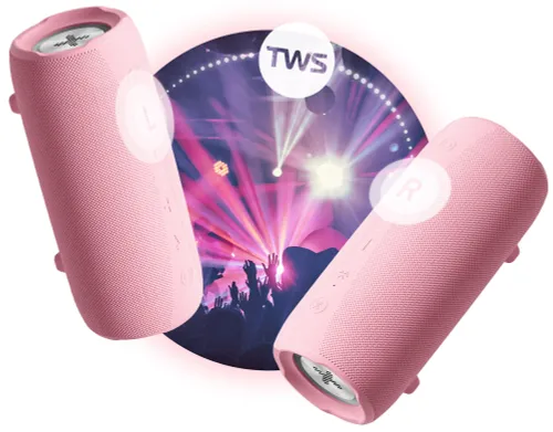 Głośnik mobilny XMUSIC BTS850P Radio FM Różowy