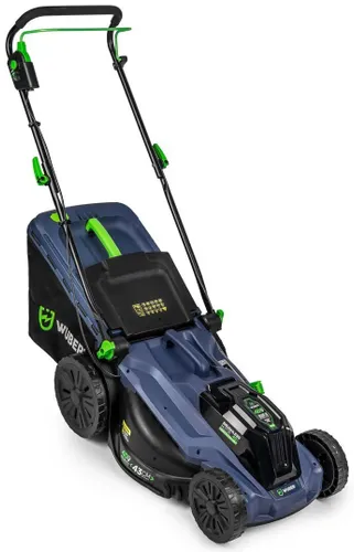 Kosiarka akumulatorowa WUBER W04803 43 cm, 6 Ah, 20 V, silnik bezszczotkowy, kosz 52L, 2 akumulatory 6 Ah