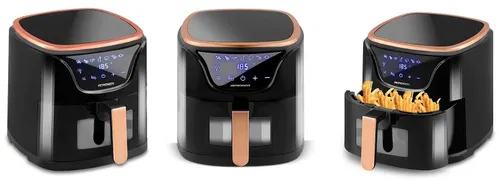 Frytkownica beztłuszczowa Air Fryer BERDSEN BD-652 5l Czarno-złoty