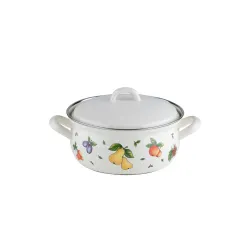 RIESS Country Fruit Garden 1 l - garnek emaliowany z pokrywką
