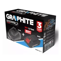 Akumulator GRAPHITE Energy+ 58GE132-1 4Ah 18V + ładowarka