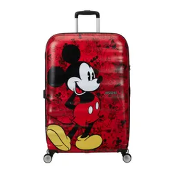 Walizka duża American Tourister Wavebreaker Disney - Mickey comics red