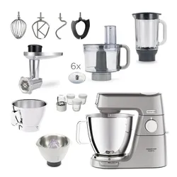 Robot kuchenny planetarny KENWOOD Titanium Chef Baker XL KVL85.704SI (2 misy) z wagą, malakserem i krajarką