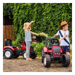 Traktor Na Pedały Dla Dzieci 3-6 Lat Do 50Kg Falk Valtra Przyczepa Łyżka Klakson