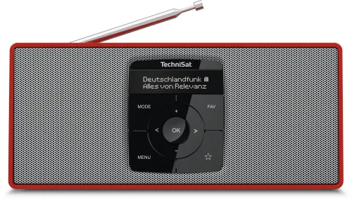 Radioodbiornik TechniSat DigitRadio 2 S Radio FM DAB+ Bluetooth Czerwono-srebrny