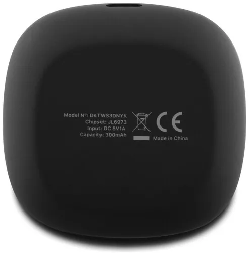 Słuchawki dokanałowe DKNY 3D Rubber Matte Finish Czarny