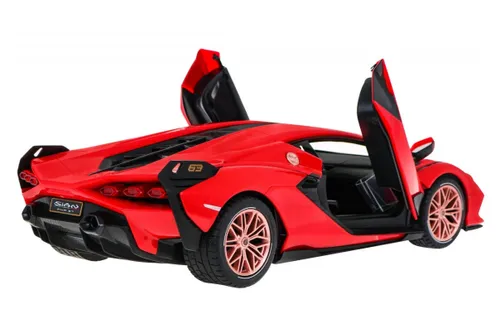 Duży samochód zdalnie sterowany COIL RC Lamborghini SIAN otwierane drzwi światła czerwony