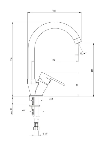 Bateria Deante Chaber BGCE062M Chrom Mosiądz
