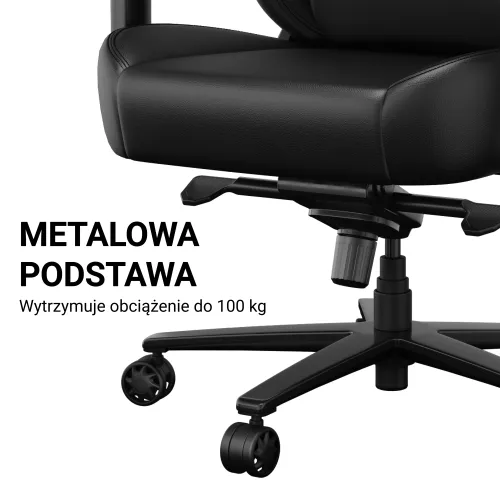 Fotel Anda Seat Phantom 4 L Pro Black Fabric Gamingowy do 100kg Tkanina Czarny