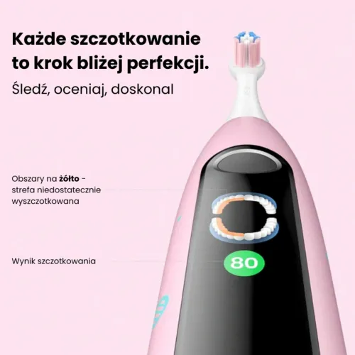 Szczoteczka soniczna OCLEAN X Kids S Różowy + etui