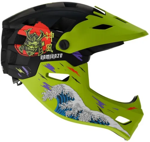 Kask KAMIKAZE Ronin Zielony Full Face (rozmiar L)