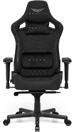 Fotel GAMVIS Elite 2.0 Pro XL Czarny (białe elementy)