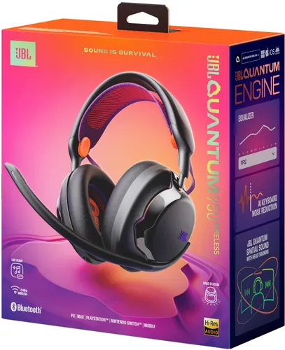 Słuchawki JBL Quantum 950 Bezprzewodowe, Nauszne, ANC, Dźwięk przestrzenny Czarno-fioletowy
