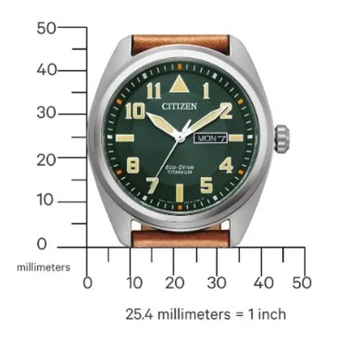 Zegarek CITIZEN Super Titanium Military BM8560-11XC Srebrny